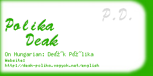 polika deak business card